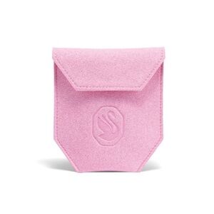 ✨NEW Swarovski Octagon Pink Jewelry Velour Pouch